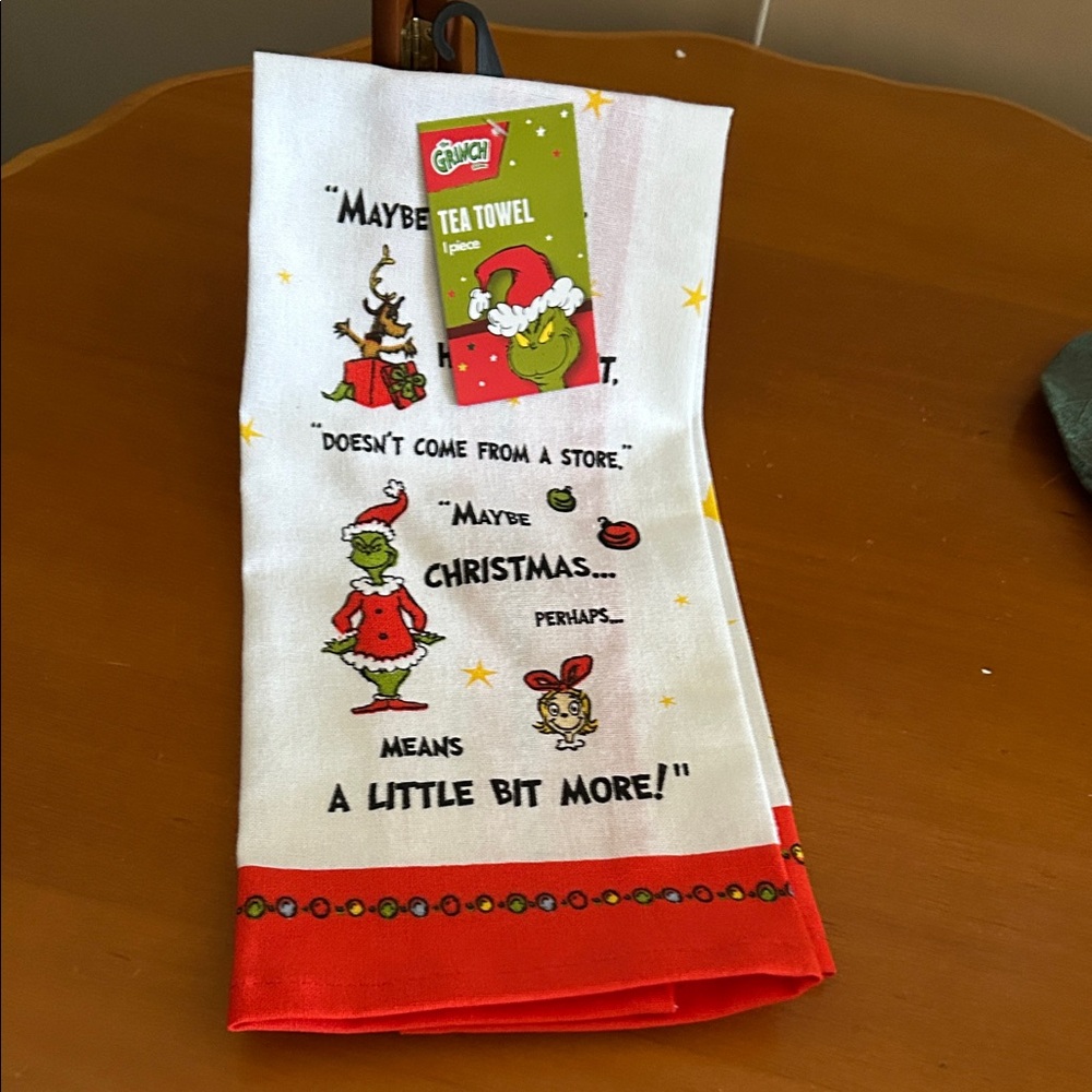 Grinch Christmas Tea Towel
